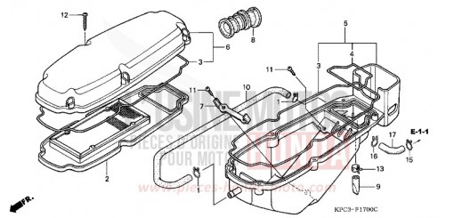 FILTRE A AIR (XL125V1/2/3/4/5/6) XL125V5 de 2005